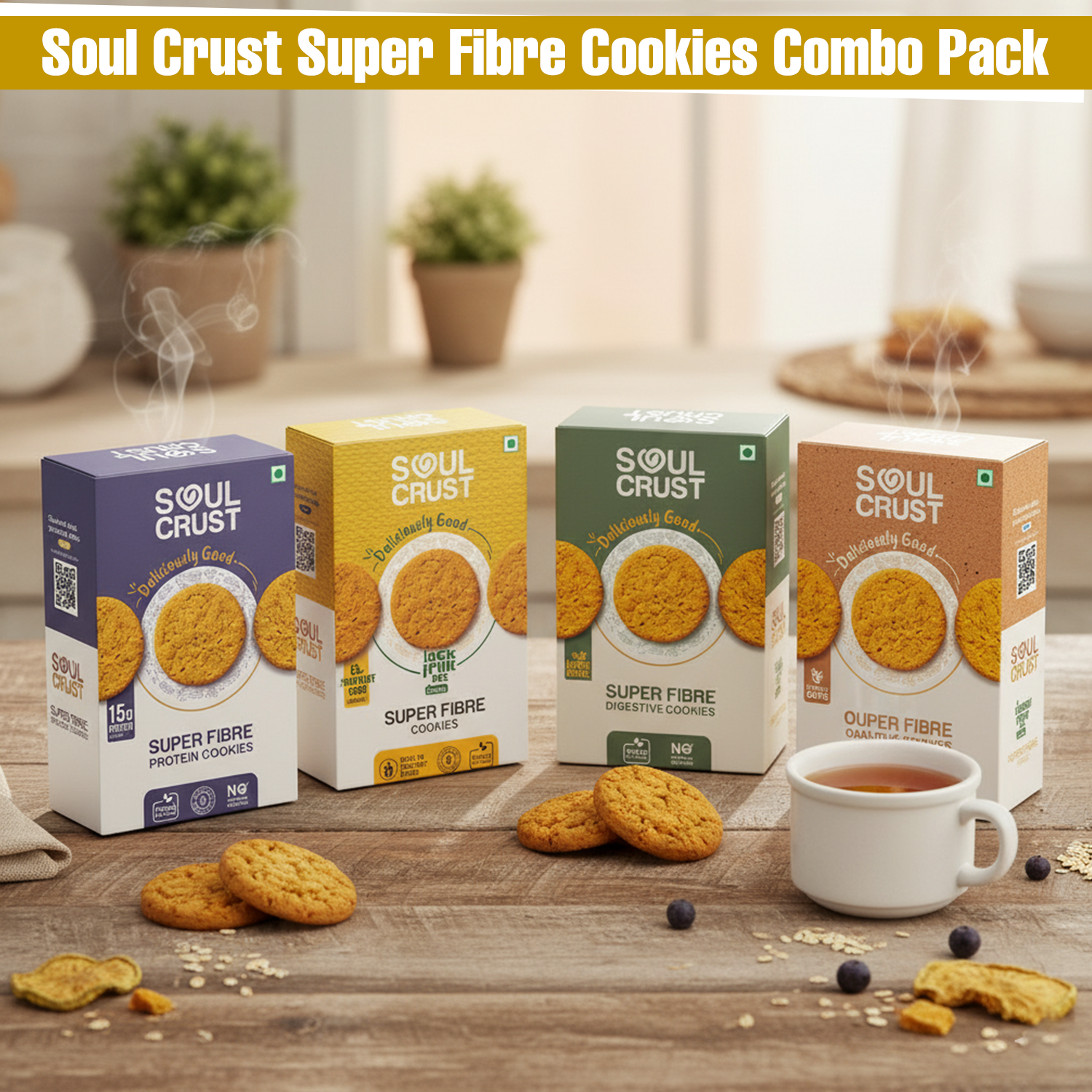 Super Fibre Assorted Healthy Cookies Combo
