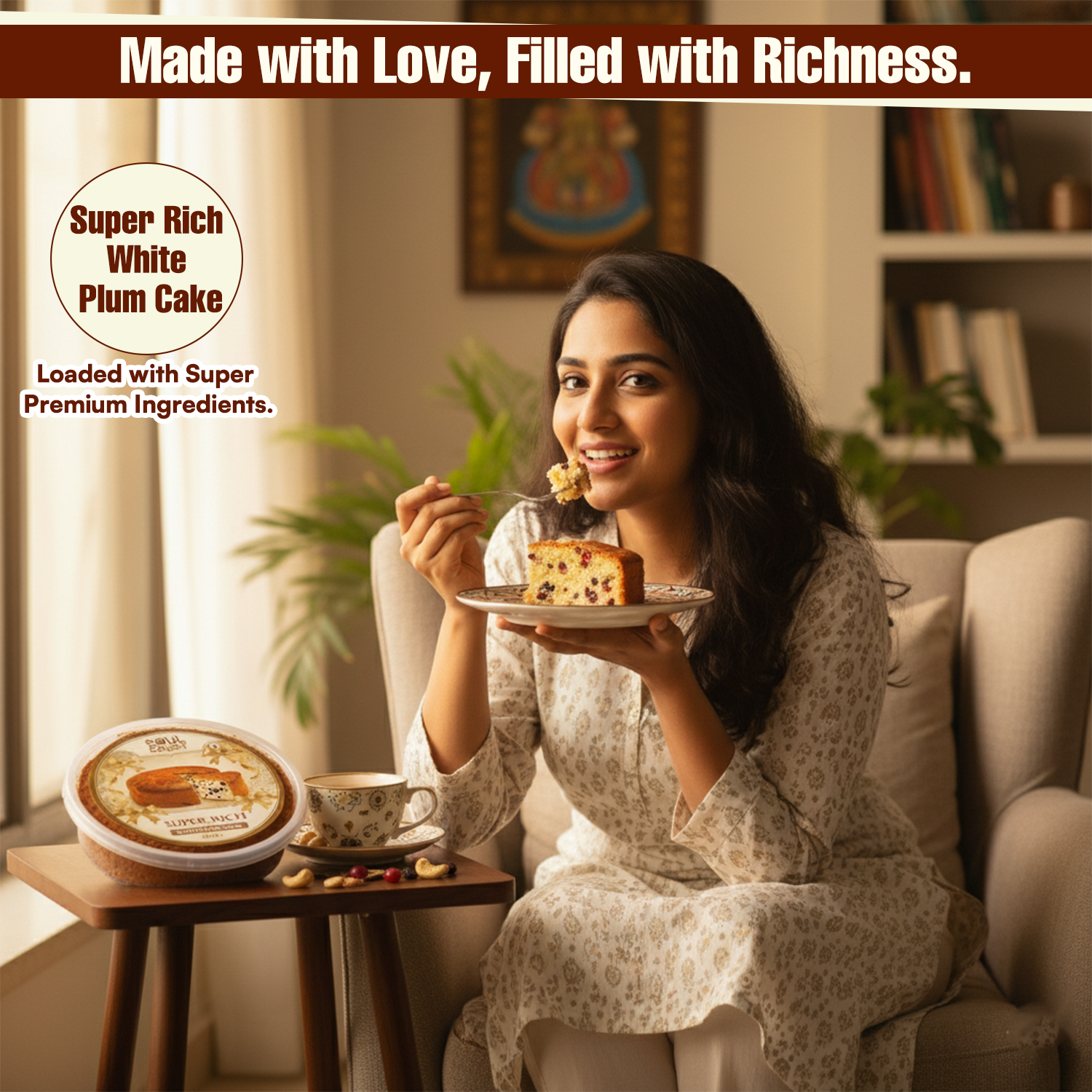 Super Rich White Plum Cake