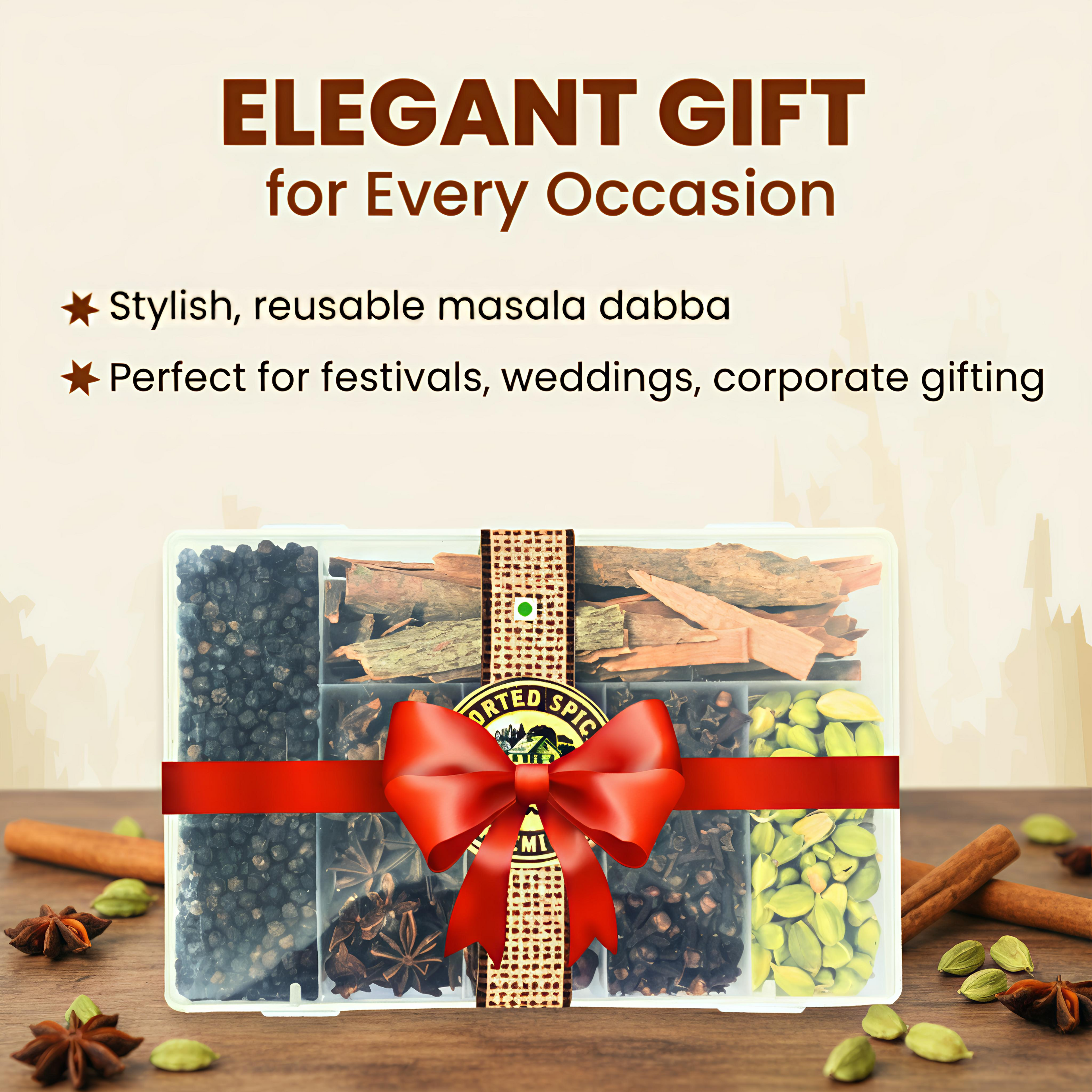 Whole Spices Gift Box 230g, Assorted Kerala Spices, Farm Fresh & Hand-Picked from Munnar